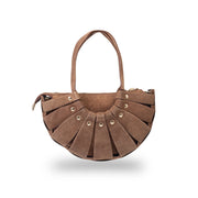 Sac à main pour femme en cuir véritable marron Ruth