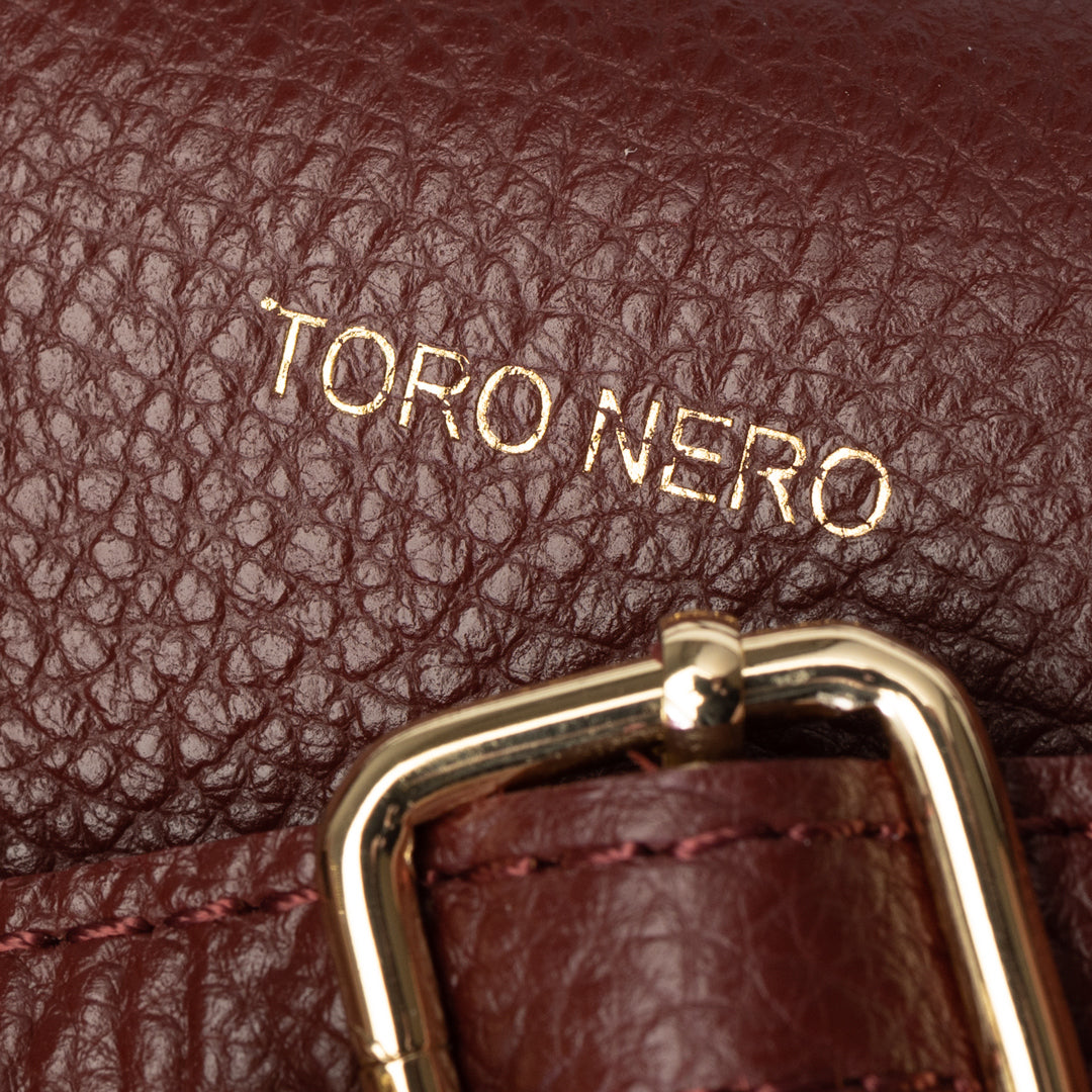 Sac à main femme en cuir véritable bordeaux Mira