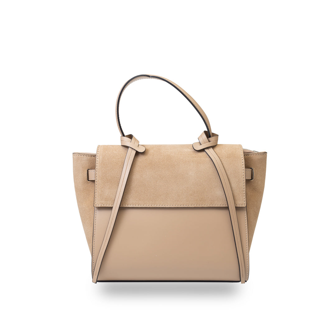 Damska torba z naturalnego zamszu taupe Erika