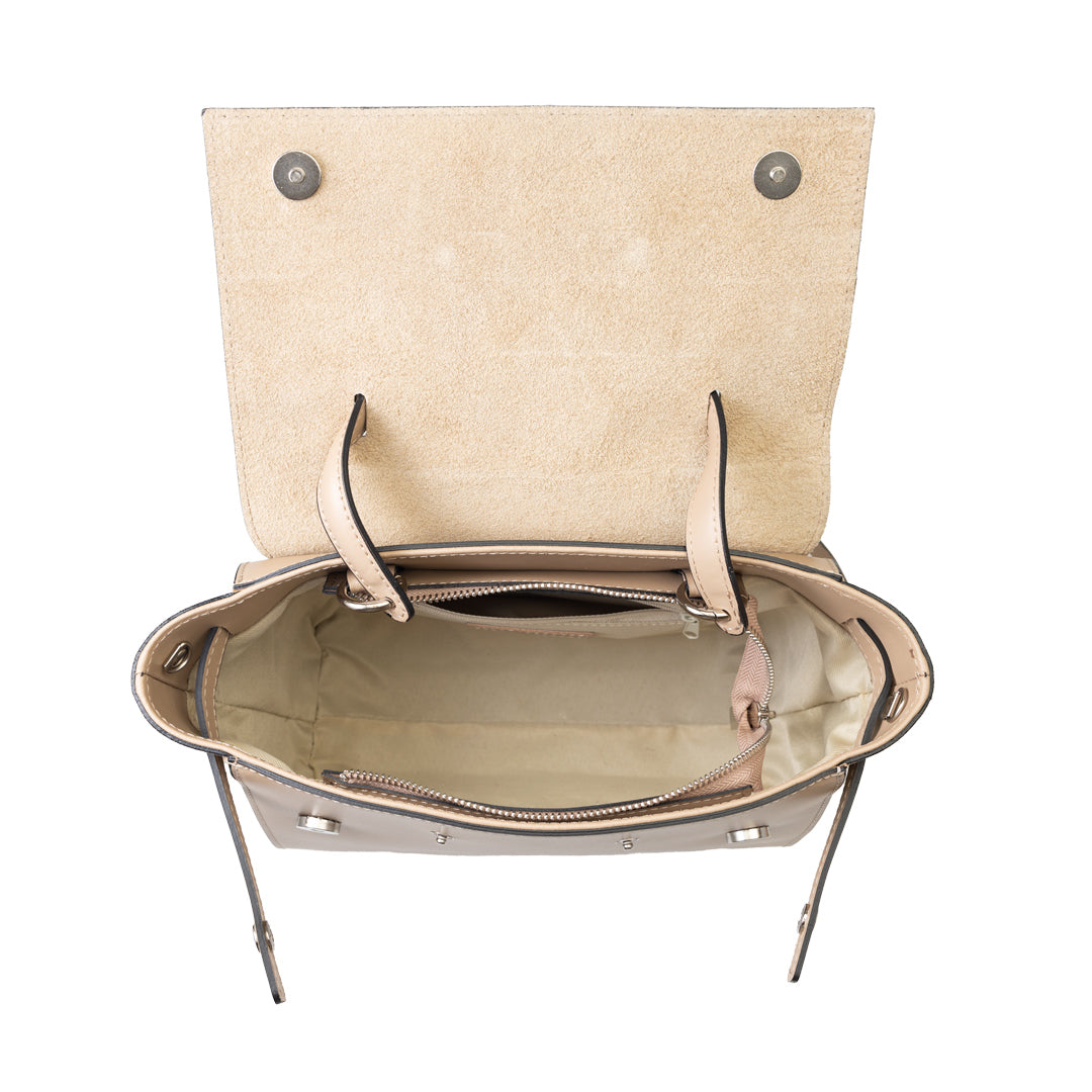 Damska torba z naturalnego zamszu taupe Erika