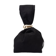 Damska torba z naturalnego zamszu, czarna Eliza