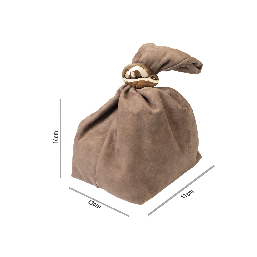 Damska torba z naturalnego zamszu, taupe Eliza