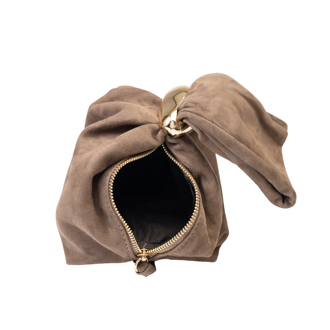 Damska torba z naturalnego zamszu, taupe Eliza