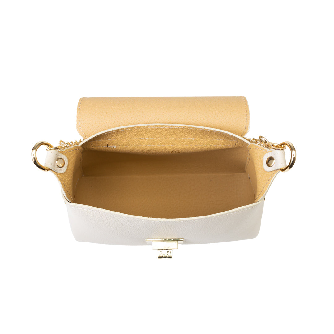 Borsa da donna in pelle scamosciata naturale, beige Raisa