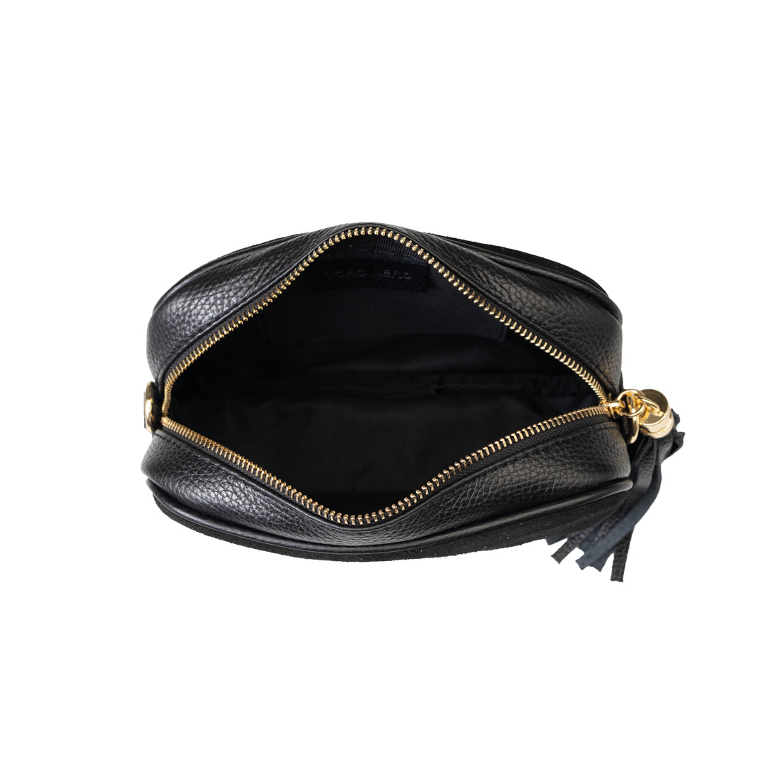 Borsa da donna in vera pelle nera Ancuta