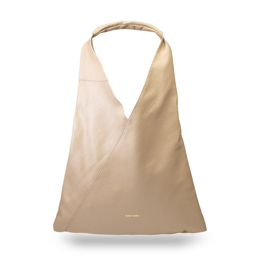 Damska torba z naturalnej skóry w kolorze taupe Camelia