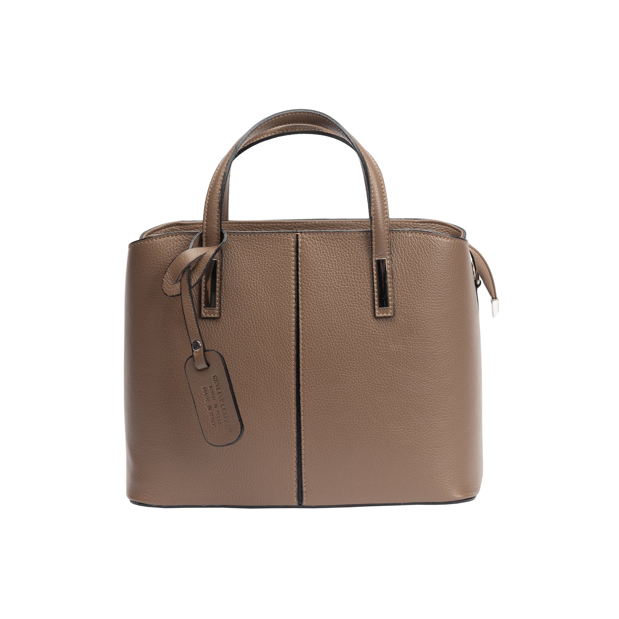 Damska torba z naturalnej skóry, taupe Mara