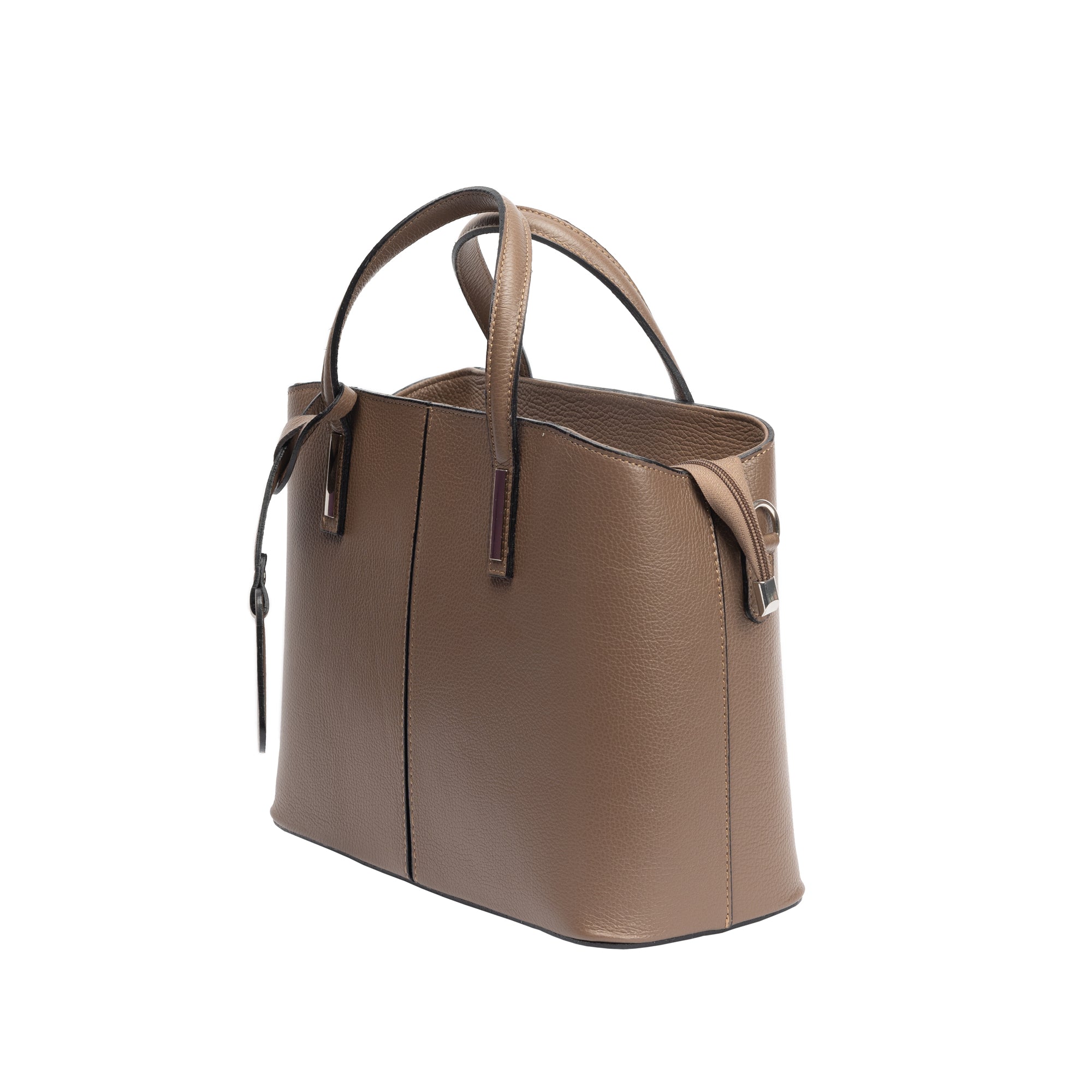 Damska torba z naturalnej skóry, taupe Mara