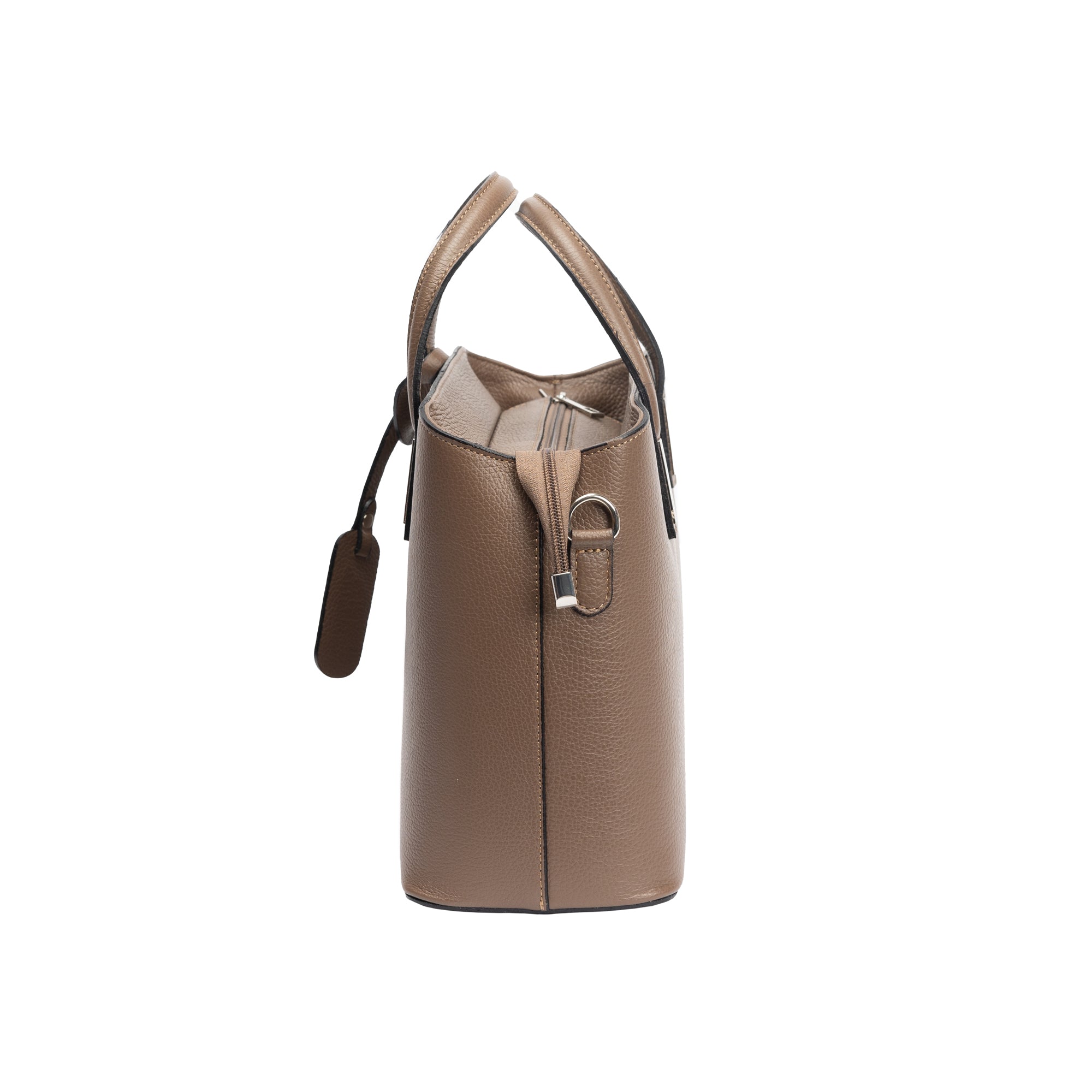 Damska torba z naturalnej skóry, taupe Mara