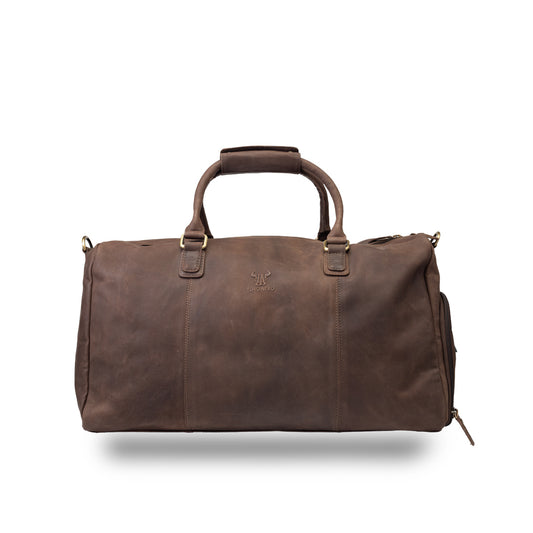 Torba podróżna/fitness z naturalnej skóry, ciemnobrązowa Travel Bag