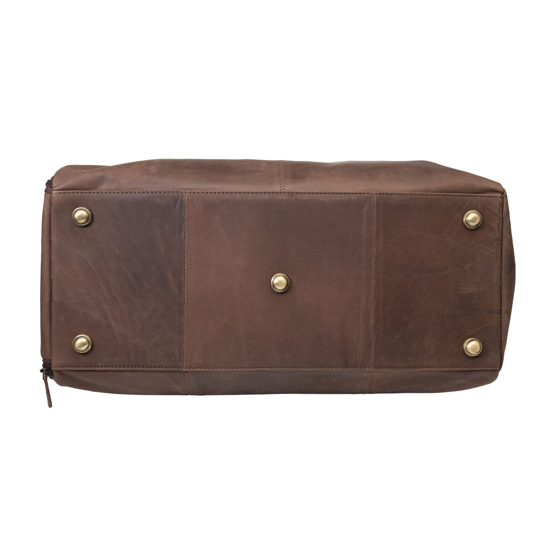 Torba podróżna/fitness z naturalnej skóry, ciemnobrązowa Travel Bag