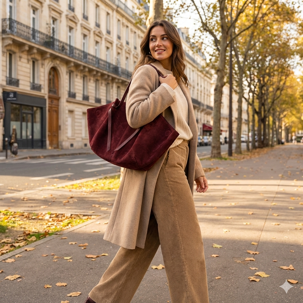 Borsa da donna in pelle naturale bordeaux Alice