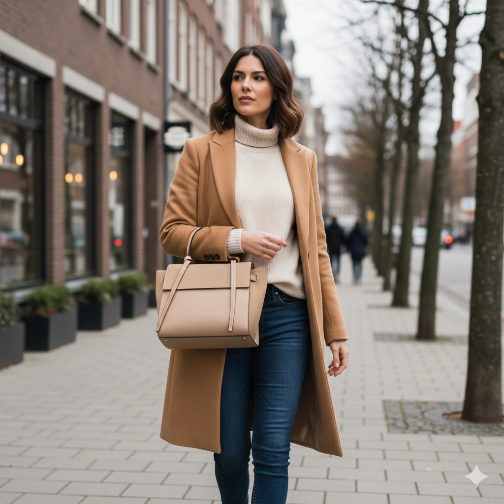 Damska torba z naturalnego zamszu taupe Erika