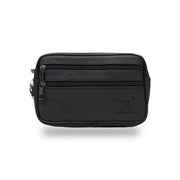 Czarna męska saszetka z naturalnej skóry Hand and Belt Carrier