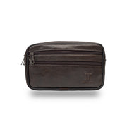 Brązowa męska saszetka z naturalnej skóry Hand and Belt Carrier