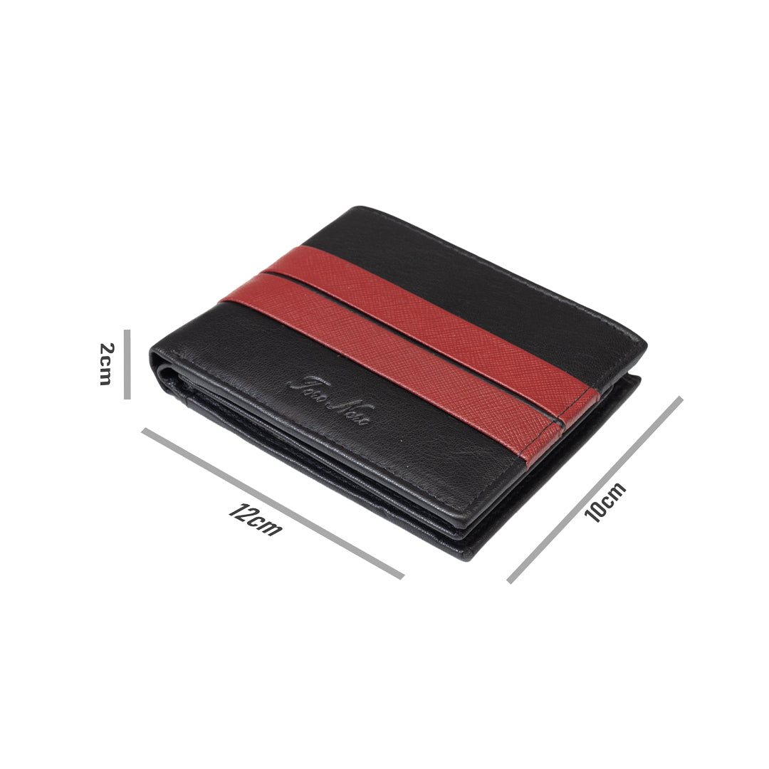 Men's wallet made of black genuine leather Carol, RFID protection