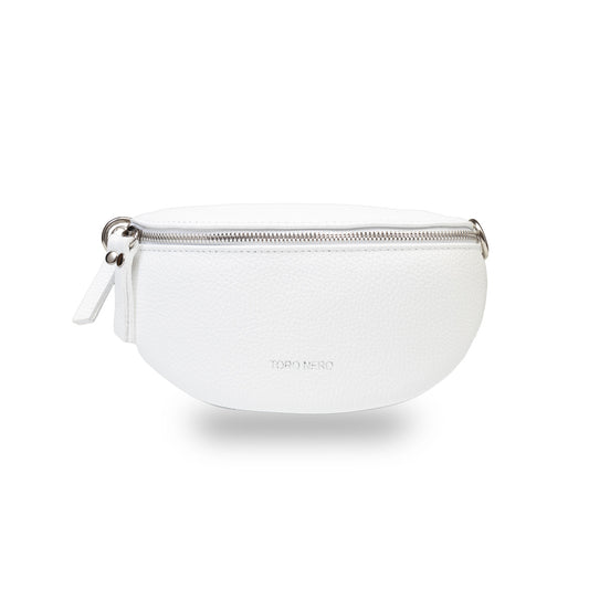 Ženska torbica od prirodne bijele kože Waist Glam