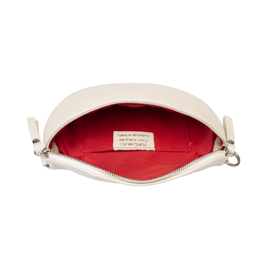 Bézs színű, valódi bőr női övtáska Waist Glam