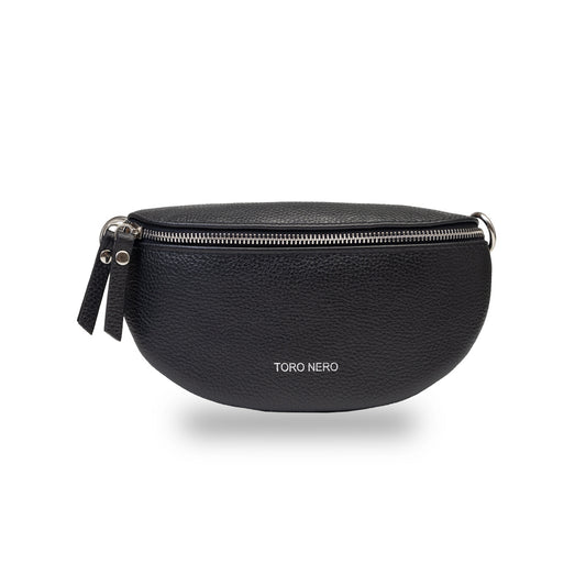 Marsupio da donna in vera pelle nero Waist Glam