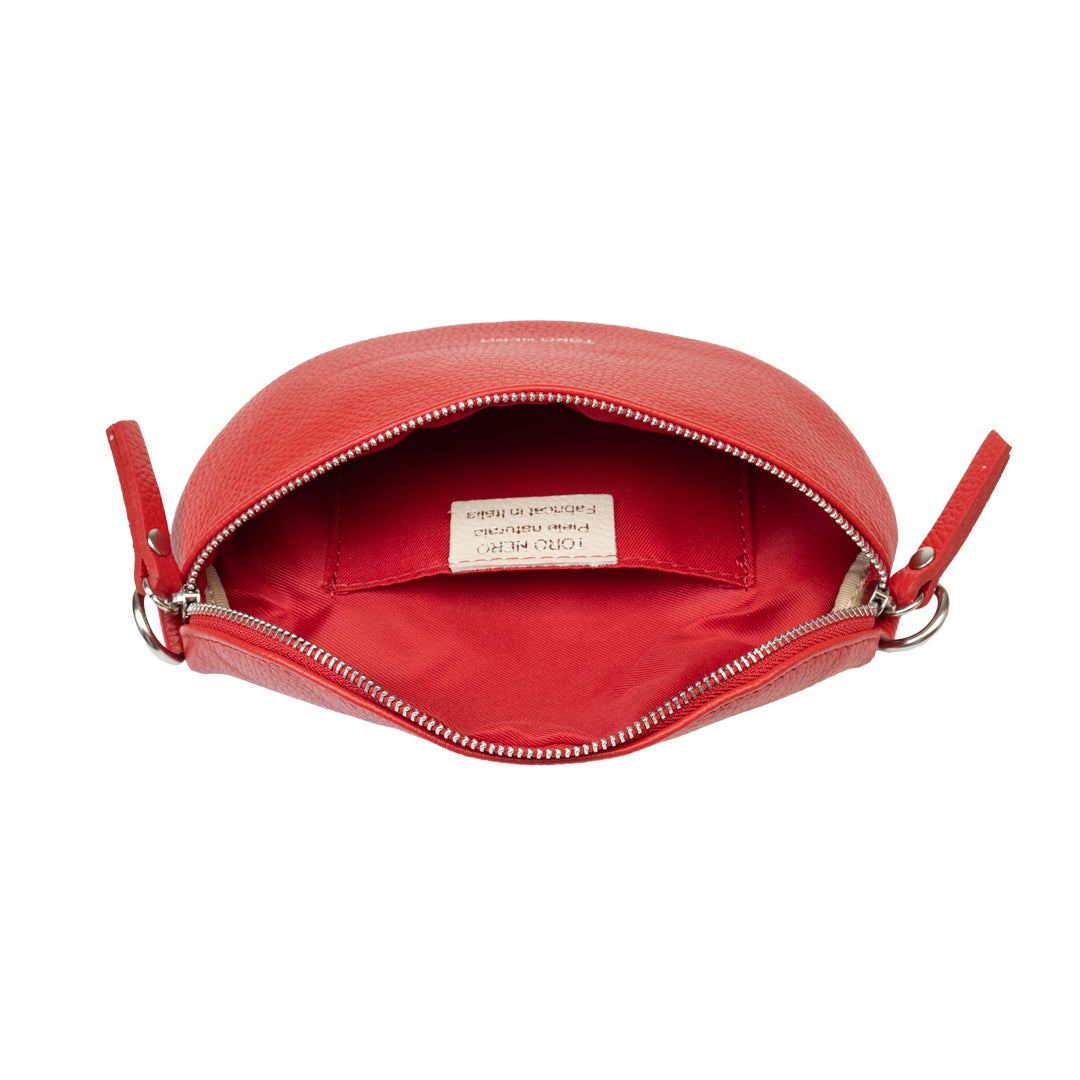 Women's red genuine leather bag Waist Glam